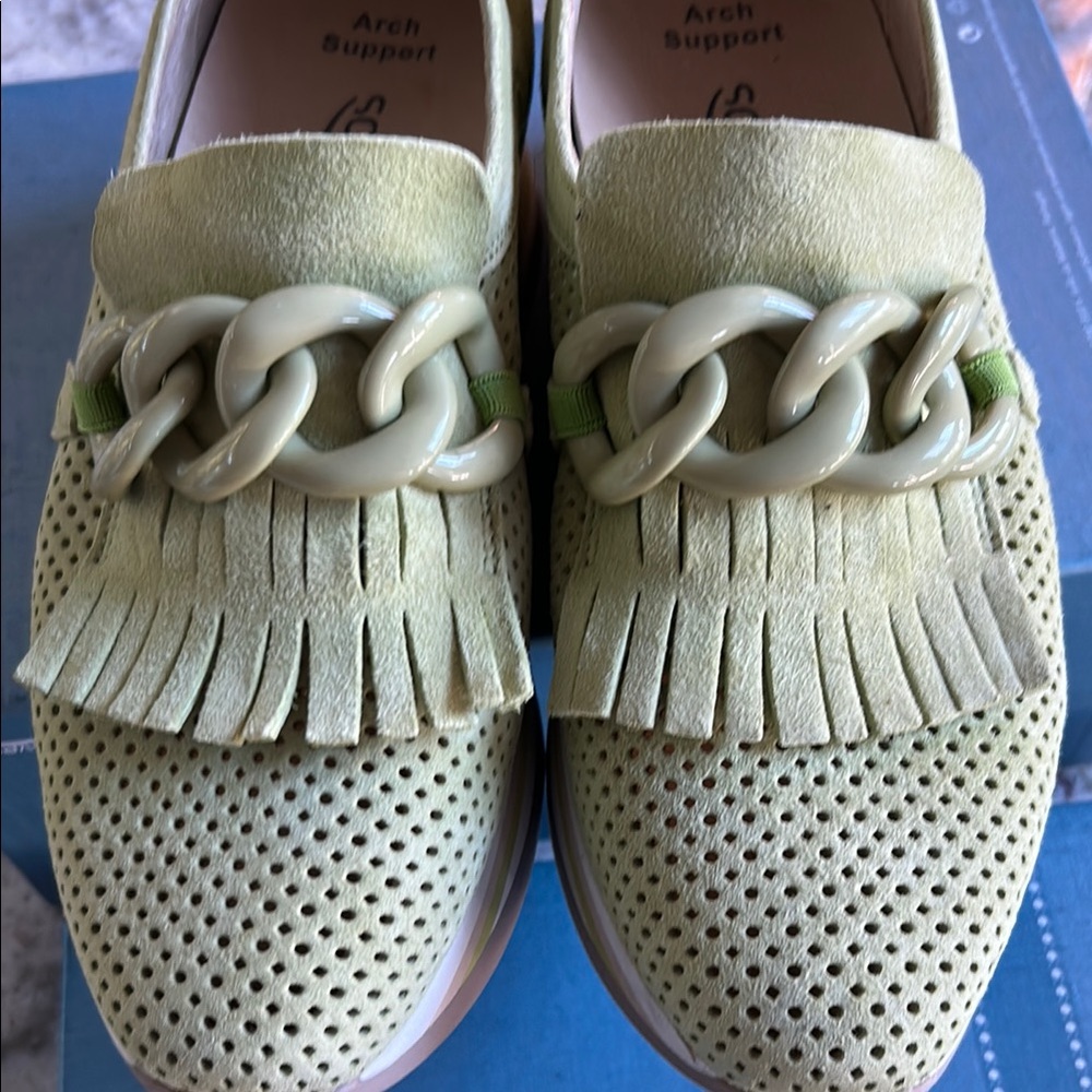 Women's Green Loafers - Picture 7 of 8